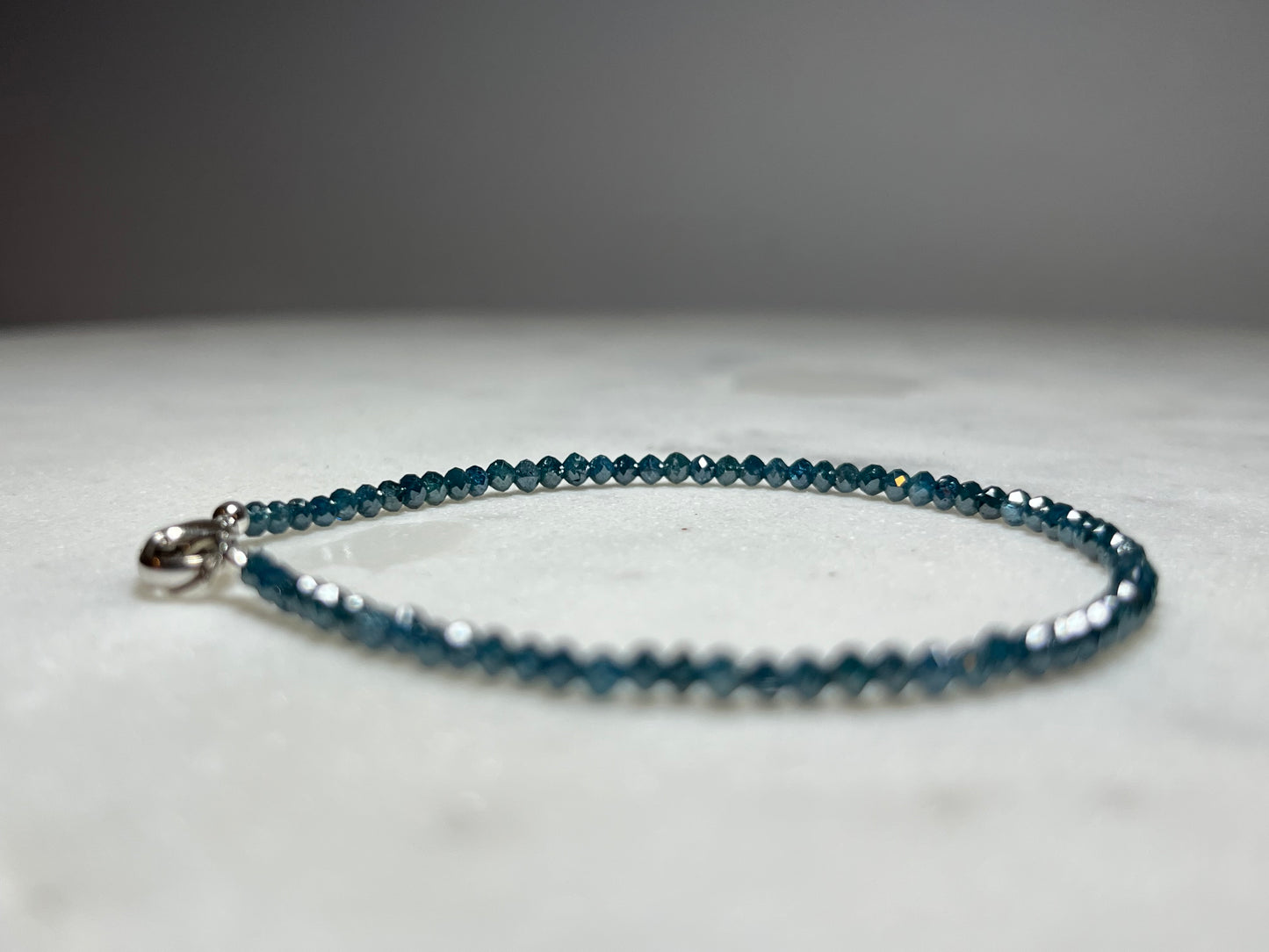 Natural Blue Diamond Irradiated Beaded Bracelets