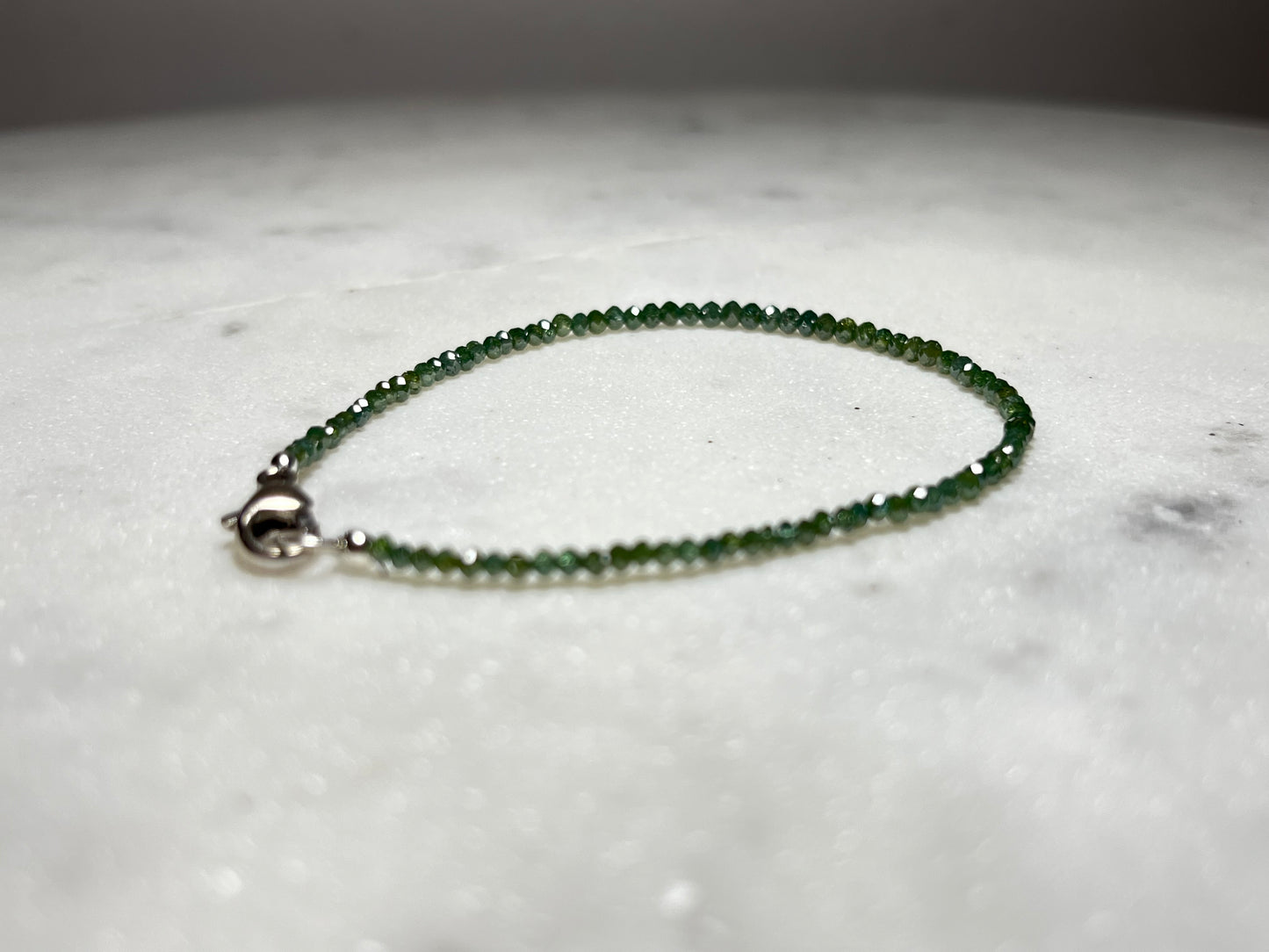 Natural Green Diamond Irradiated Beaded Bracelets